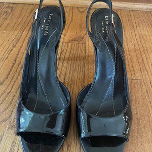 Kate Spade Geoma Black Patent Leather Sandal